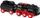 Lodër tren Brio Battery Operated Steaming Train, me drita dhe avull, plastik, i zi