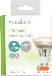 Llambë LED Nedis GU10 PAR16, 3W, 230 lm, dritë e ngrohtë