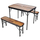 Set tavoline kampingu Enero Camp, palosëse 90x60x70 cm, 2 banka 87x23x39 cm, ngjyrë druri