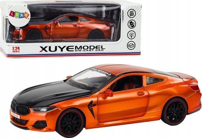 Lodër makinë sportive metal, 1:24, me fërkim, portokalli