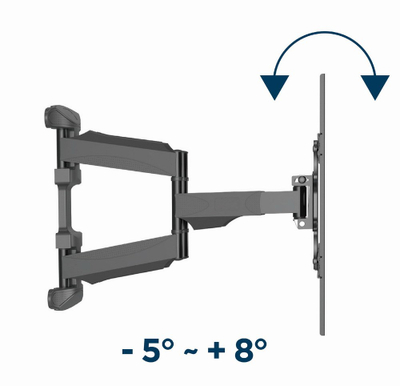 Mbajtëse për TV Gembird WM-75ST-01, 32-75", 45kg, VESA 600x400, e zezë