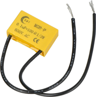Snabber elektrik Shelly RC, 0.1uF 100Ω 0.5W, 600V AC, i verdhë