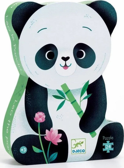Puzëll për kalamaj Djeco Leo the Panda, 24 copa, karton i mirë, shumëngjyrësh