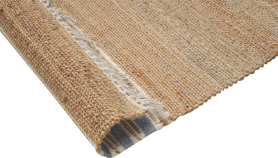 Tapet jute MIRZA, 160 x 230 cm, bezhë me blu të çelët