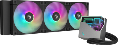 Ftohës me ujë për proçesor DeepCool LT360 ARGB, 360mm, 3x 12cm, i zi