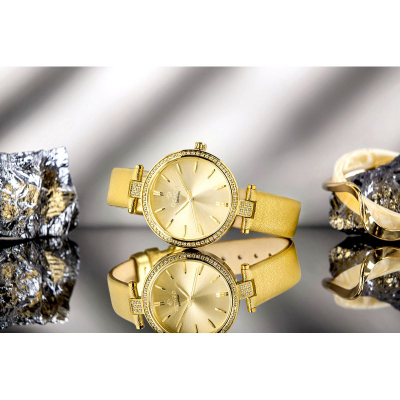 Рачен часовник за жени Giewont Sapphire Gold GW9890-A3, 34mm, аналоген, златен