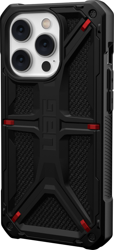 Maskë mbrojtëse UAG Monarch për iPhone 14 Pro, 6.1", kevlar, e zezë