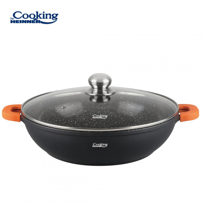 Tigan me kapak Heinner Dark Line, 32 cm, 5.5 L, alumini i derdhur, i zi
