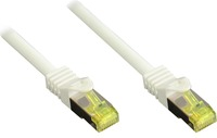 Kabllo rrjeti Alcasa Cat7 S/FTP, 0.5m, RJ45, e bardhë
