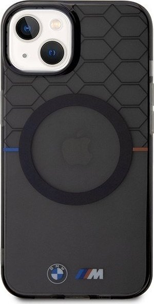 Kapotë BMW Pattern MagSafe për iPhone 14 Plus, dizajn heksagonal, kompatibil me MagSafe, gri