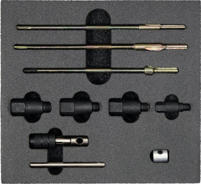 Set frezash Yato YT-17712, 10 pjesë, për pastrim sediljesh qirinjsh ndezës, i zi