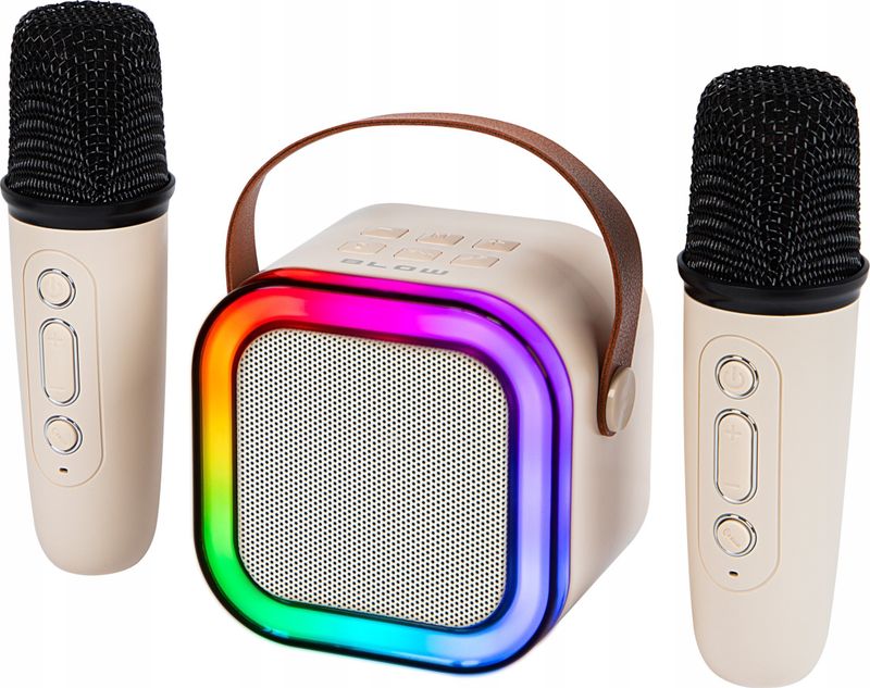 Kutia muzikore Blow Karaoke Bluetooth, me mikrofona, ndriçim RGB, e zezë