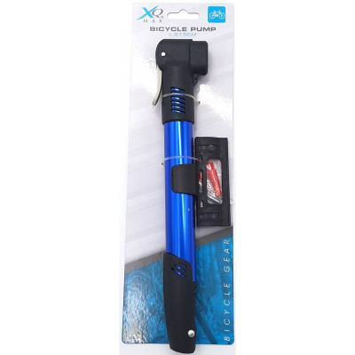 Pompe biçiklete XQmax Mini Alu, e vogël për me vete, 27.5cm, blu