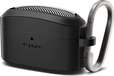 Mbrojtëse Spigen Rugged Armor për Sony WF-1000XM5, TPU, me karabiner, e zezë