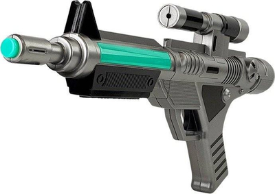 Set lodre Leantoys Space Weapon, pistolete lazer me drita edhe ze, maske hapesinore, gri
