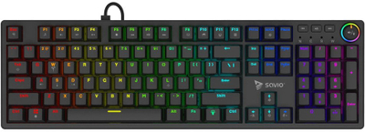 Tastierë mekanike SAVIO STYX, Outemu Red Hot Swap, RGB, e zezë