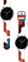 Rrip orë Hurtel Strap Moro për Samsung Galaxy Watch 42mm, silikoni, dizajn kamuflazh, shumëngjyrësh