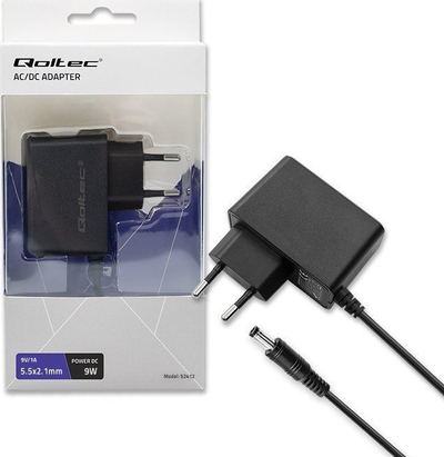 Adapter energjie Qoltec Plug in Power Supply, 9W, 9V 1A, i zi