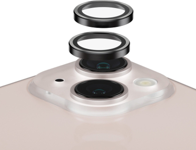 Mbrojtëse lente kamere PanzerGlass Hoops për iPhone 13 mini dhe 13, xham i fortë, e zezë