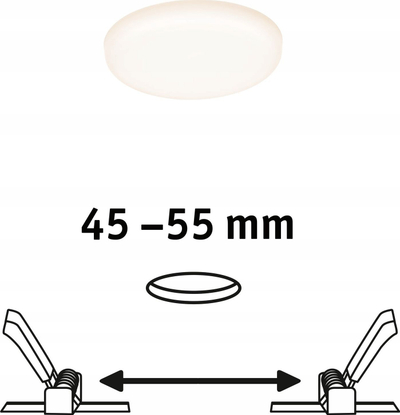 Spot LED për brenda Paulmann Veluna 92390, 4.5W, dritë e bardhë neutrale, i bardhë satin