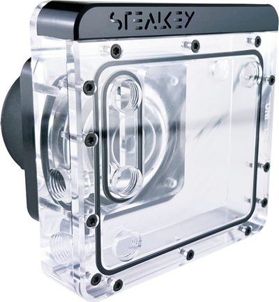 Дистроплејт со пумпа за персонален компјутер Stealkey UNI 120, D5, ARGB, проѕирен акрил