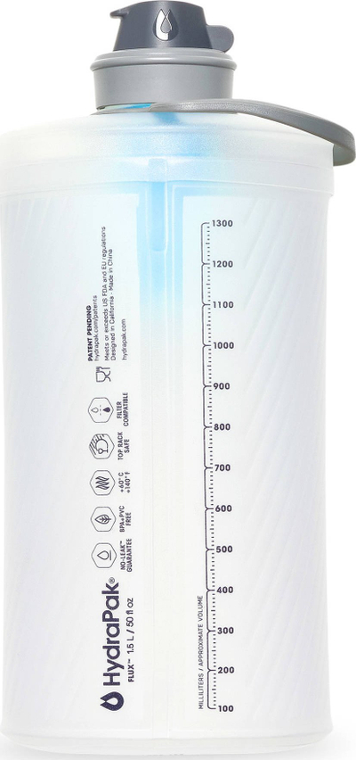 Shishe uji Hydrapak Flux Plus, 1.5L, me filtër të integruar, transparente