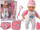 Кукла бебе Leantoys Baby Doll, со звук, со додатоци, розова и бела