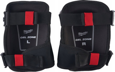 Mburoja e gjurit Milwaukee Gel Zone, me xhel, me rrip të rregullueshëm, bardh e zi