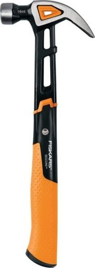 Çekiç marangozësh Fiskars 1027203, 570 g, dorezë plastike, zi portokalli