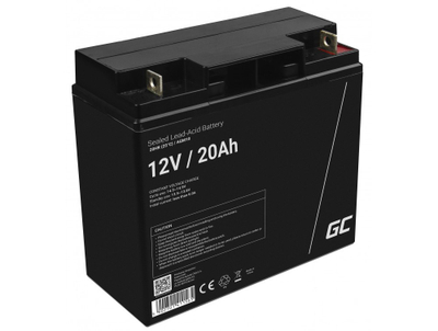 Bateri plumbi AGM Green Cell AGM10, 12V, 20Ah, e zezë