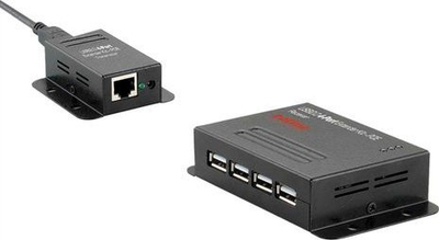 Ekstender USB 2.0 Roline, PoC RJ-45 deri 50m, hub me 4 porta, i zi