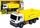Kamion lodër LeanToys Tipper Truck 1:16, rimorkio që ngrihet, me drita edhe zë, i verdhë
