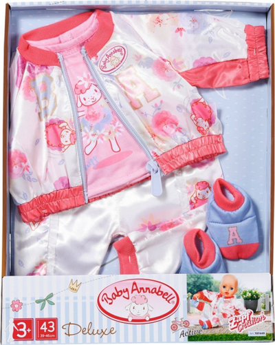 Set rrobash për kukull ZAPF CREATION Baby Annabell Active Deluxe Outdoor, 43cm, rozë