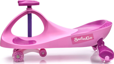Mjet ride-on Gravity Meteor Swingo, LED, për kalamoj, rozë