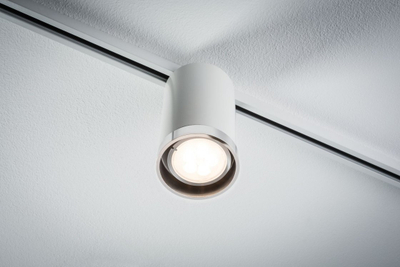 Spot tavanor Paulmann URail Tube 96963, GU10, Ø65mm, i bardhë krom