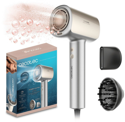 Tharëse flokësh Cecotec DryGlam Nano Plasma, motor brushless, disa nivele temperature, e zezë