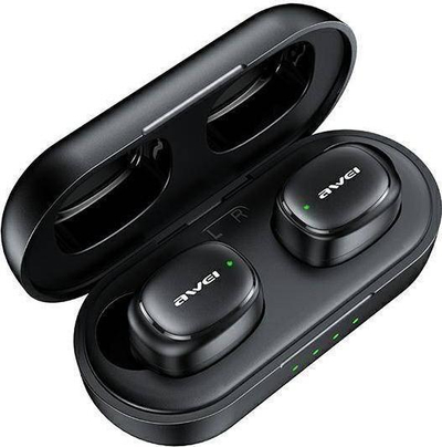 Безжични слушалки Awei T13 Pro TWS, Bluetooth 5.1, со кутија за полнење, црни
