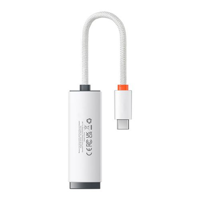 Adaptori BASEUS WKQX000202 Type C në RJ45, 100Mbps, i bardhë
