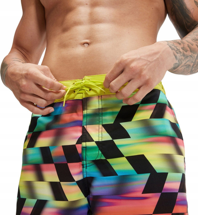 Shorce noti Billabong Men's Print Bondi Basin 20", burra, jeshile e kuqe