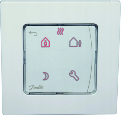 Termostat muri Danfoss IconT Programmable, për ngrohje nën dysheme, programues, i bardhë
