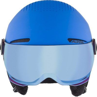 Kaskë skish Alpina Zupo Visor Q-Lite, me vizor të integrum, 54-58 cm, blu