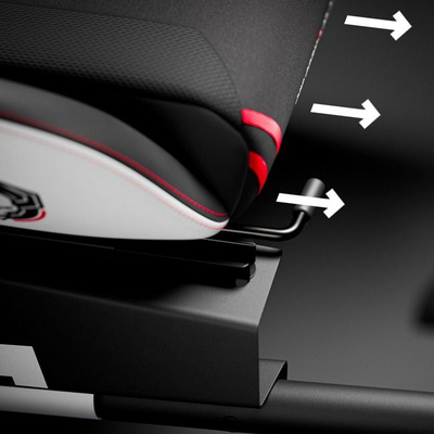 Kokpit garash Diablo Chairs X-Drive, ulëse gaming ergonomike, konstrukt metalik për timon dhe pedale, bardh e zezë