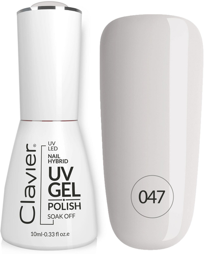 Llak gel hibrid Clavier Luxury 047, UV LED, 10ml, gri neutrale