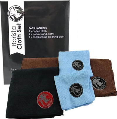 Set leckash mikrofibre Rhinowares Barista Cloth, për pastrim kafeje, i ripërdorshëm, shumëngjyrësh