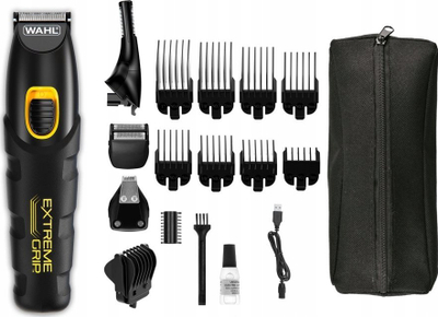 Trimer trupi Wahl Extreme Grip Advanced Body Hair, i rikarikueshëm, për burra, i zi