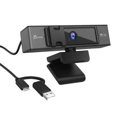 Веб камера J5Create JVCU435, 4K Ултра HD, 5x зум, црна