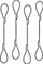Set lidhëse kabllosh LINDY 40774, set 4 copë, çelik inox, të zeza