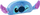 Penar Disney Stitch, pelush poliestër, me zinxhir, blu