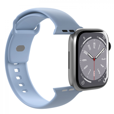 Rrip dore silikoni Puro ICON për Apple Watch, 42/44/45mm dhe Ultra, silikon, pluhur blu