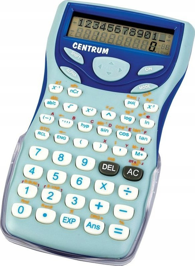 Kalkulator shkencor Centrum 80407, ekran me dy rreshta, me bateri AAA, gri
